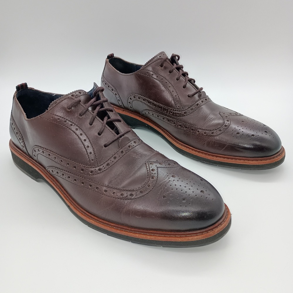 Cole Haan Grand.OS Mens 11.5 M Brown Leather Wingtip Oxford Shoes C31330